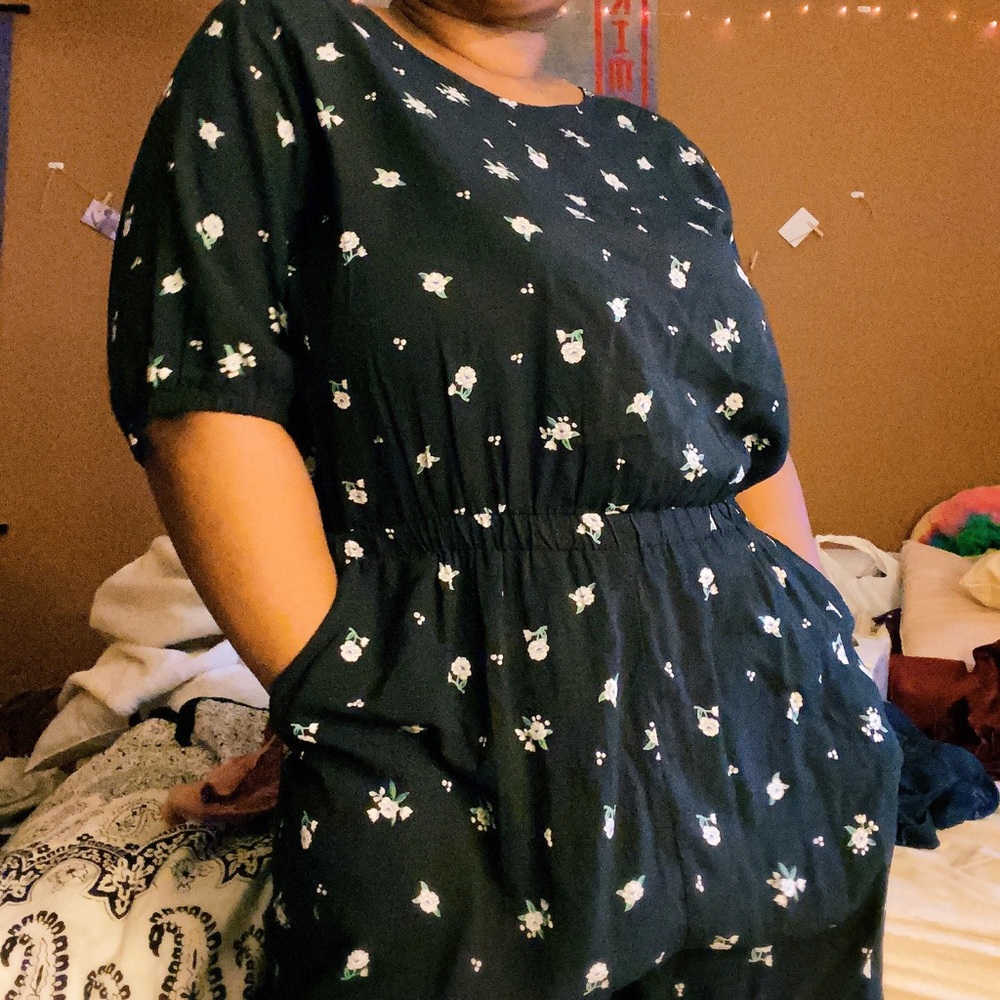 Black Floral Jumpsuit